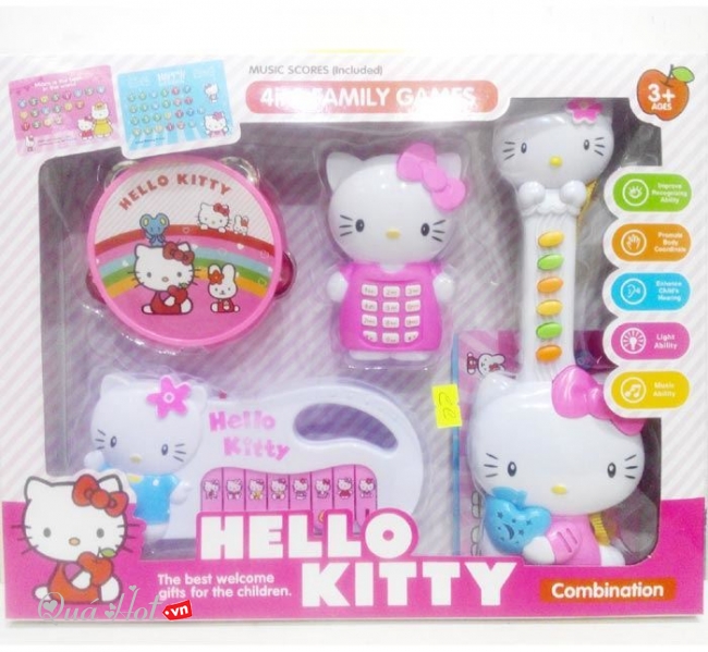 Bộ Đồ Chơi 4 Món Hello Kitty Cho Bé