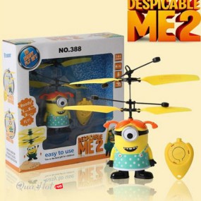 Máy Bay Trực Thăng Minion Cảm Ứng Cho Bé (Có REMOTE)