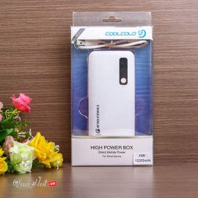 Pin Sạc Dự Phòng Coolcold 10200mAh Có 3 Usb 4 Đèn Led