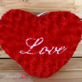 Gối Trái Tim Hoa Hồng Phát Sáng Đáng Yêu