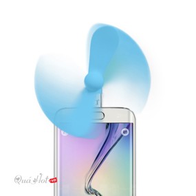 Quạt Mini Silicon 2 Cánh Rời 2 Trong 1 Gắn Điện Thoại Android Và Pc