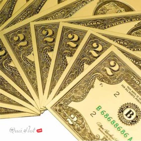 Combo 9 Tờ 2 USD Hoặc 100 USD May Mắn Bằng Nhựa Plastic