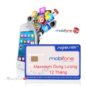 Sim 3G/4G Mobifone Maximum Dung Lượng Sử Dụng 12 Tháng