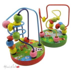 Đồ Chơi Gỗ Sâu Chuỗi Thông Minh Cho Bé