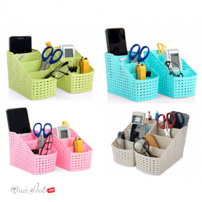 Combo 2 Khay Để Bàn Nhiều Ngăn Đa Năng Xinh Xắn