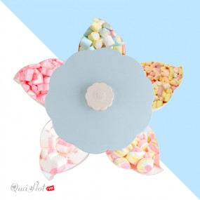 Hộp Mứt Xoay Tròn Hình Hoa Mai