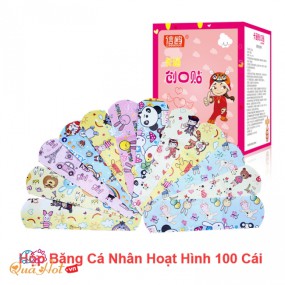 Hộp Băng Cá Nhân Hoạt Hình 100 Cái