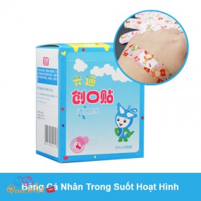 Hộp Băng Cá Nhân Hoạt Hình Trong Suốt 100 Cái