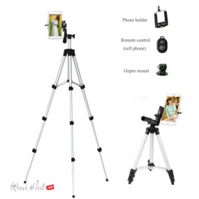 Combo 2 Món Chân Đế Chụp Hình Tripod TF-3110 + Kẹp Điện Thoại + Remote Bluetooth
