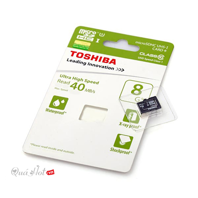 Thẻ Nhớ Micro SD 8GB Class 10 Box Chính Hãng Toshiba