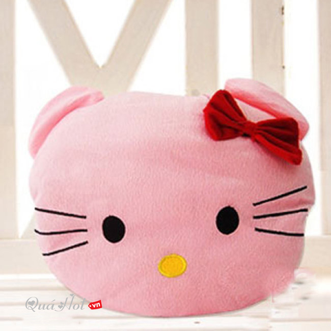 Bộ Chăn Gối 2 In 1 Bông Tuyết Mềm Mịn Cute Mẫu Kitty