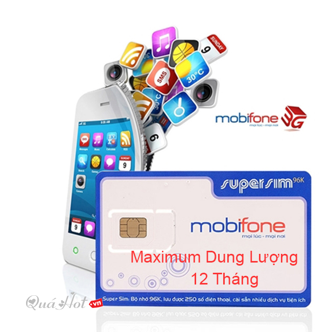 Sim 3G/4G Mobifone Maximum Dung Lượng Sử Dụng 12 Tháng Duy Trì