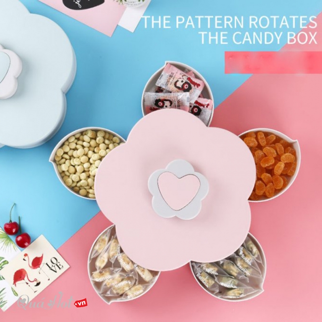 Hộp Mứt Trái Tim Hồng