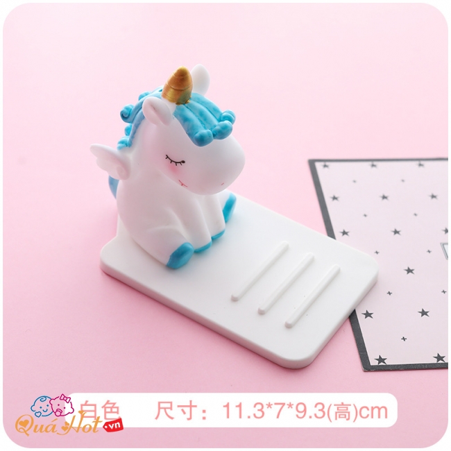 Giá Đỡ Điện Thoại Và iPad Hình Unicorn Kì Lân - Xanh