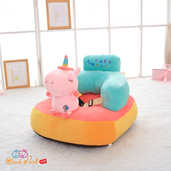 Ghế Sofa Tập Ngồi Thú Bông - Ngựa Hồng Unicorn