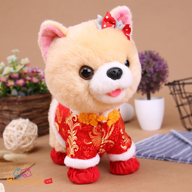 Mẫu Tai Ngắn Nâu - Áo Tết Đỏ