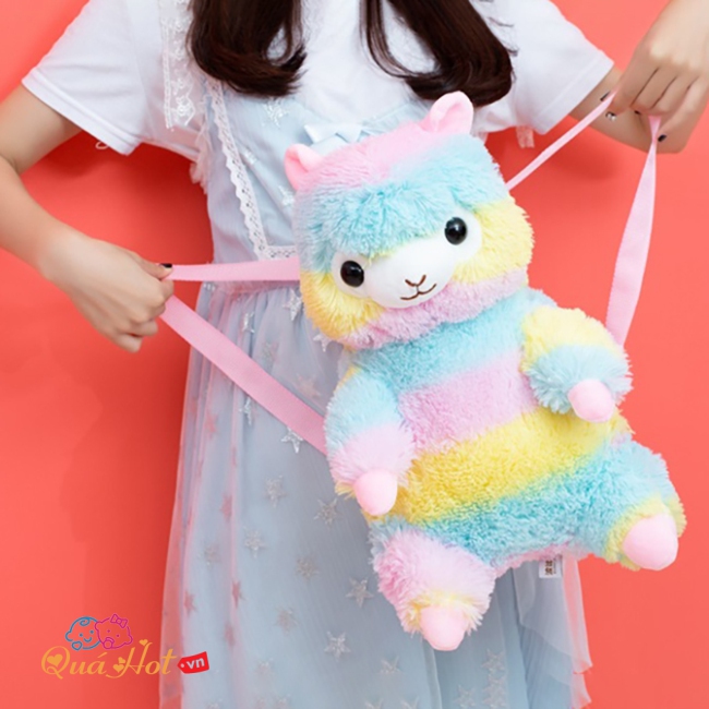 Balo Cừu Búp Bê Alpaca 7 Sắc