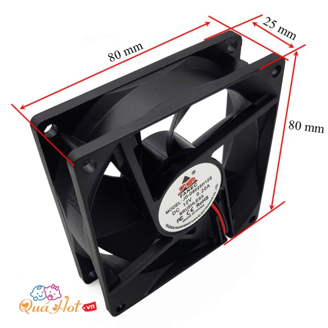 Quạt Fan Tản Nhiệt Case Pc 8cm